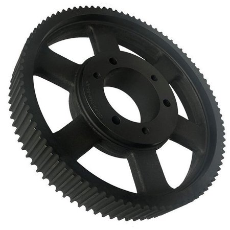 B B MANUFACTURING QD144-14M-55, Timing Pulley, Cast Iron, Black Oxide,  QD144-14M-55